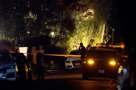 Police tape at the Reiner home