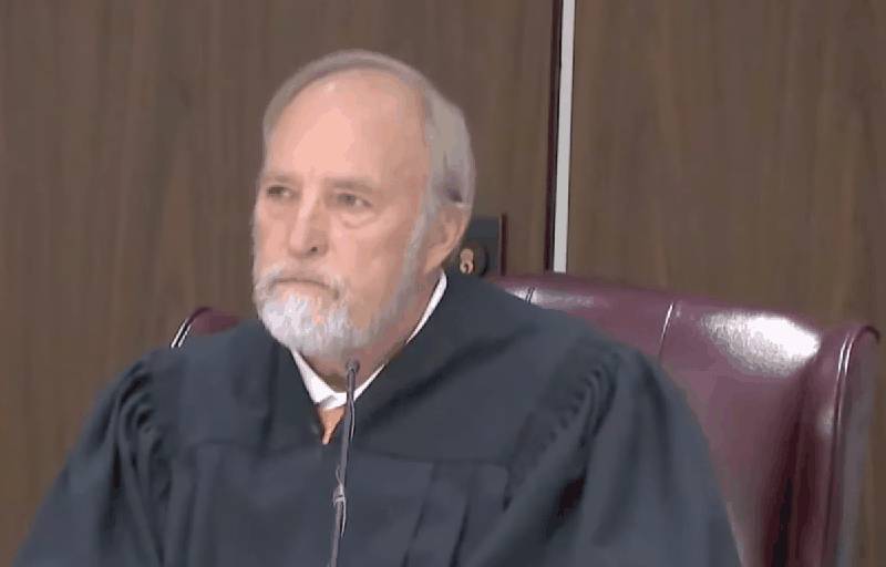 Judge Sid Harle after reviewing autopsy photographs of the 19 children killed at Robb Elementary